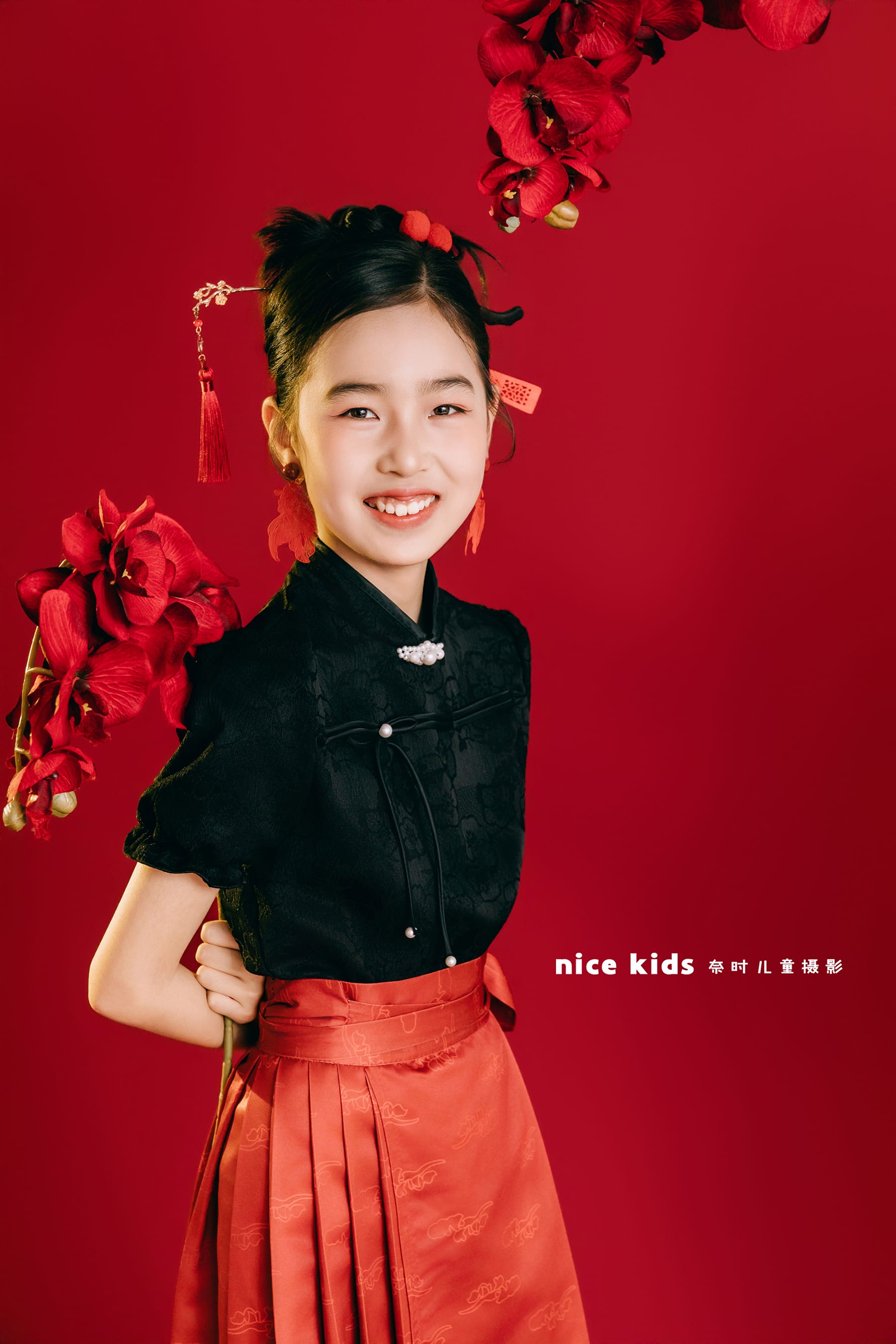 中式马面裙-黑 苏州奈时儿童摄影