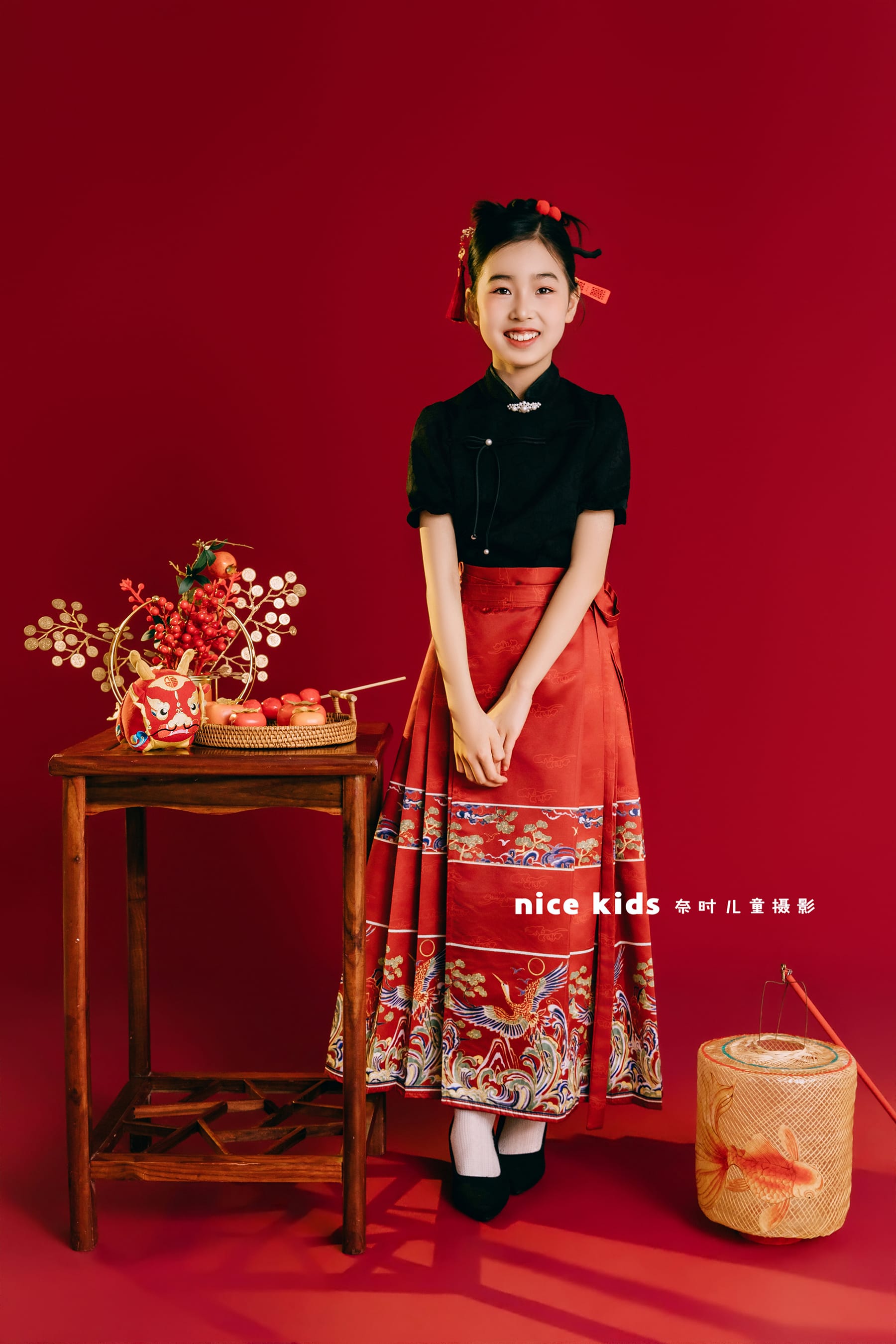 中式马面裙-黑 苏州奈时儿童摄影