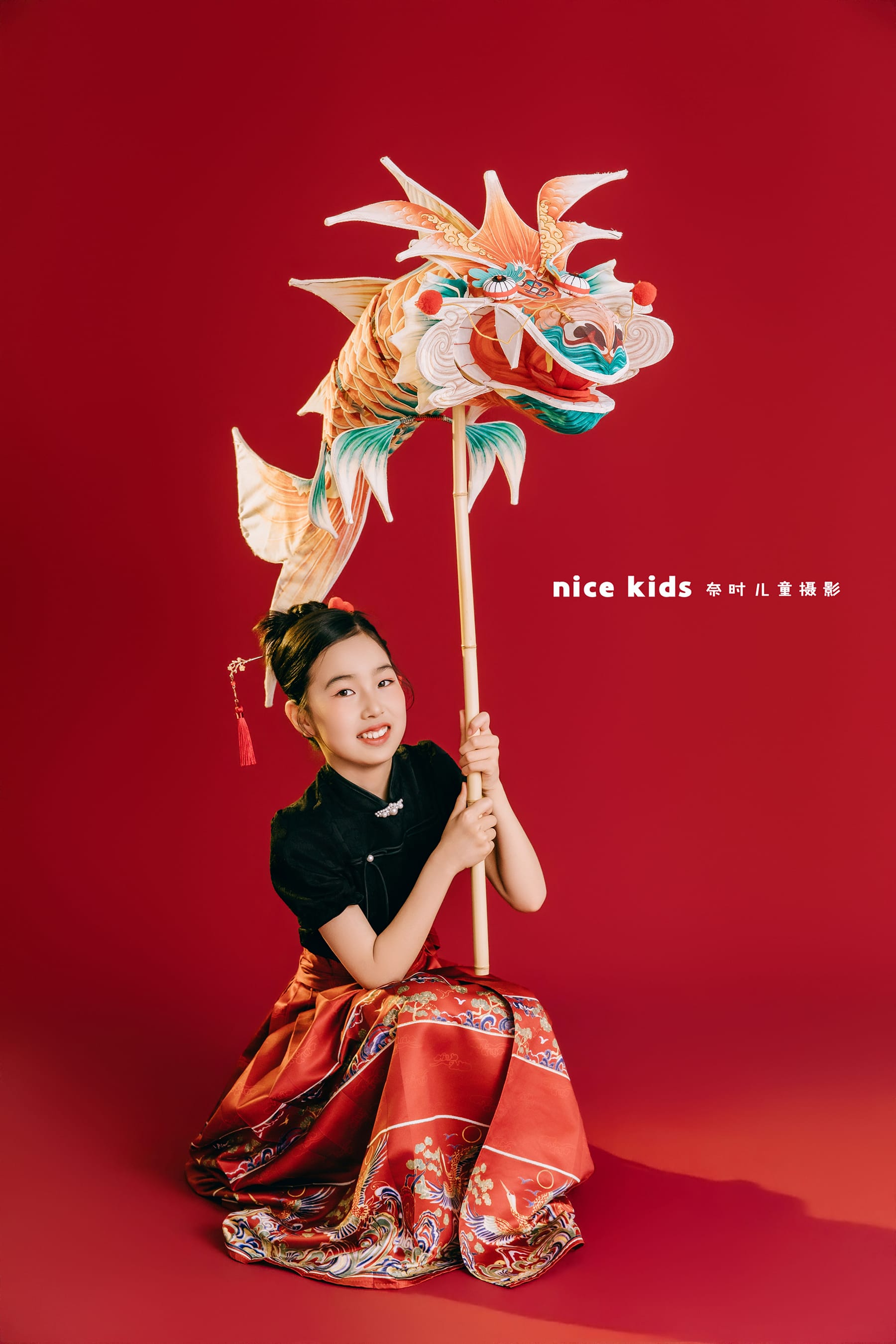 中式马面裙-黑 苏州奈时儿童摄影