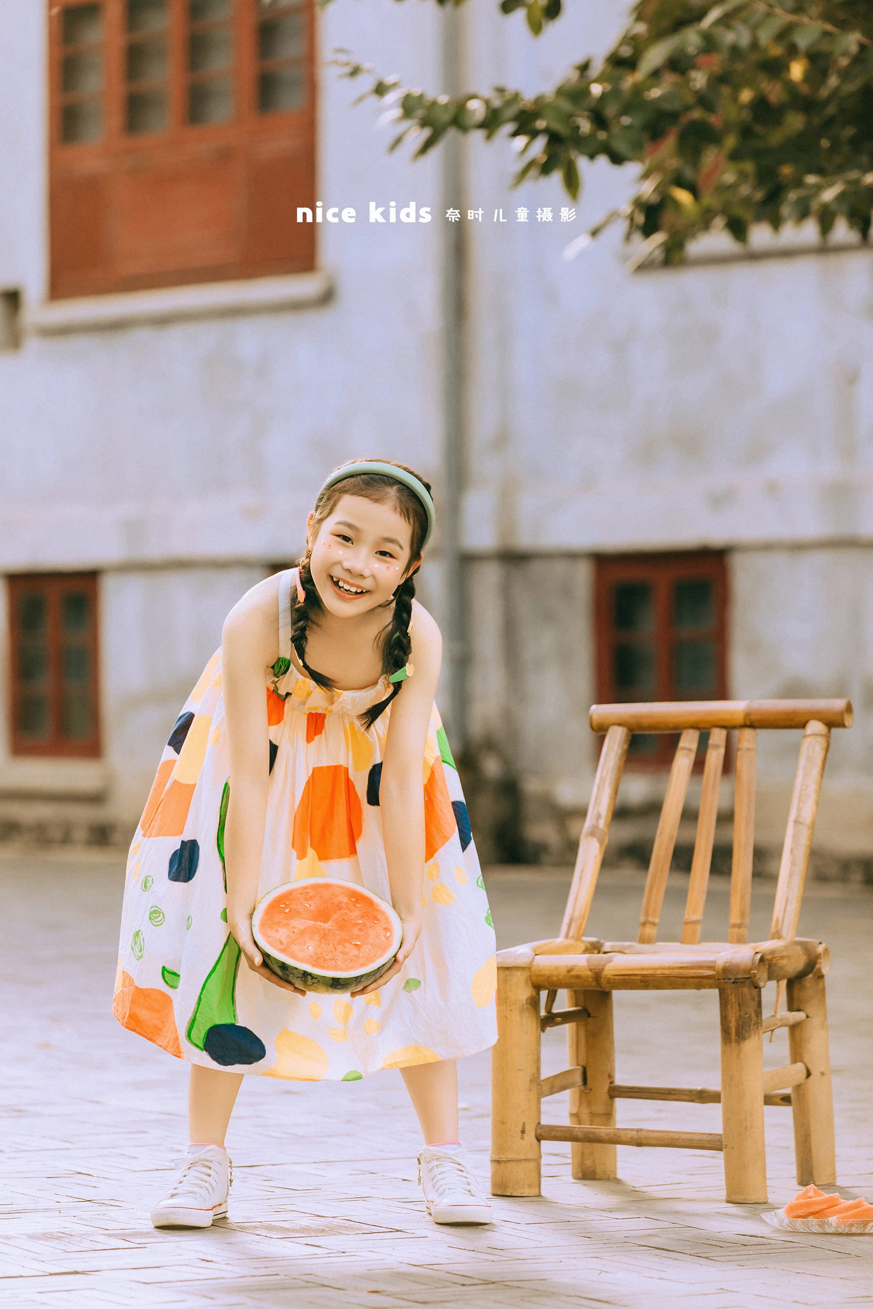 多巴胺夏日复古吃瓜 苏州奈时儿童摄影