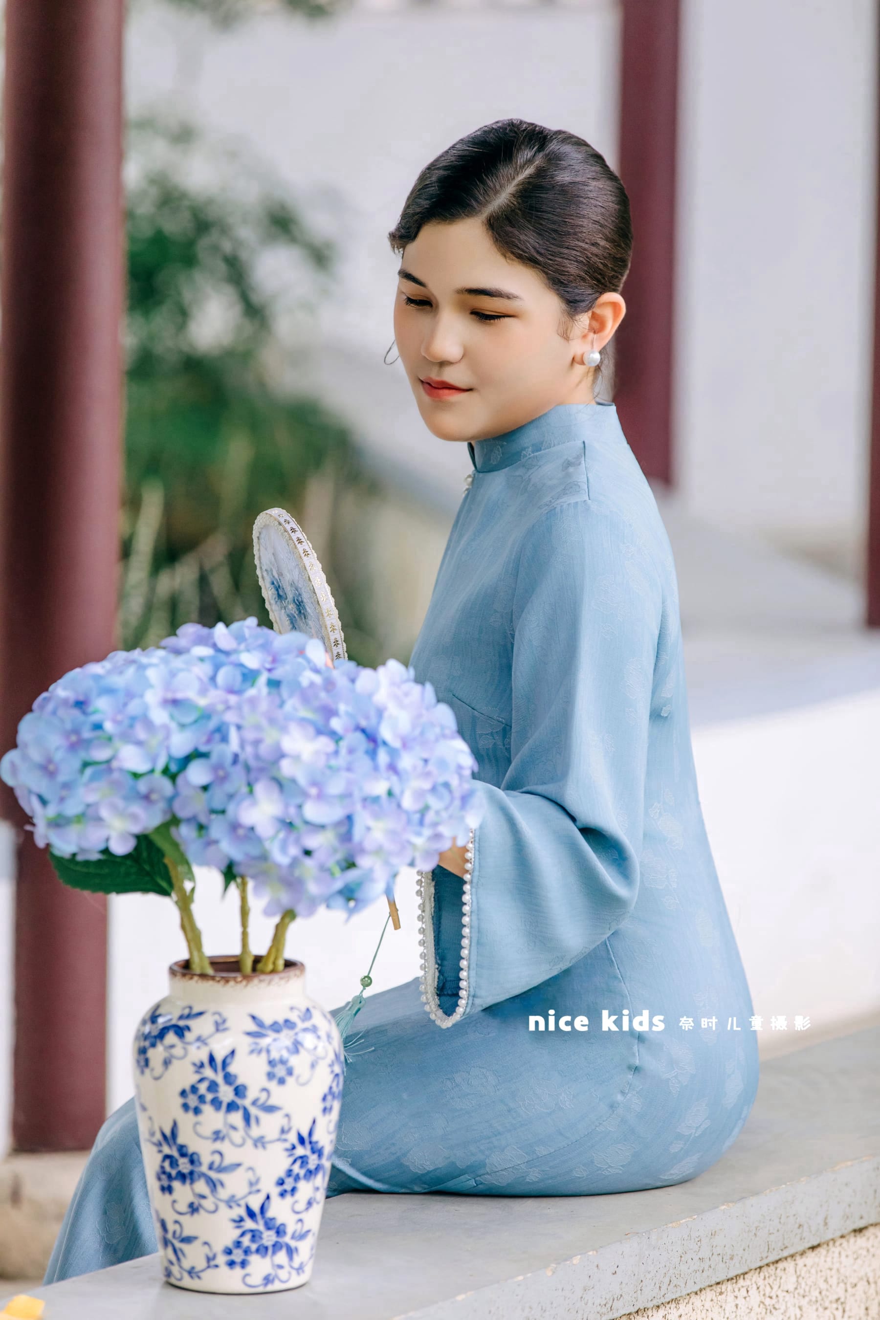 户外中式园林 苏州奈时儿童摄影