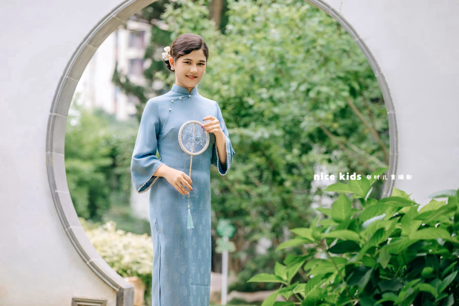 户外中式园林 苏州奈时儿童摄影