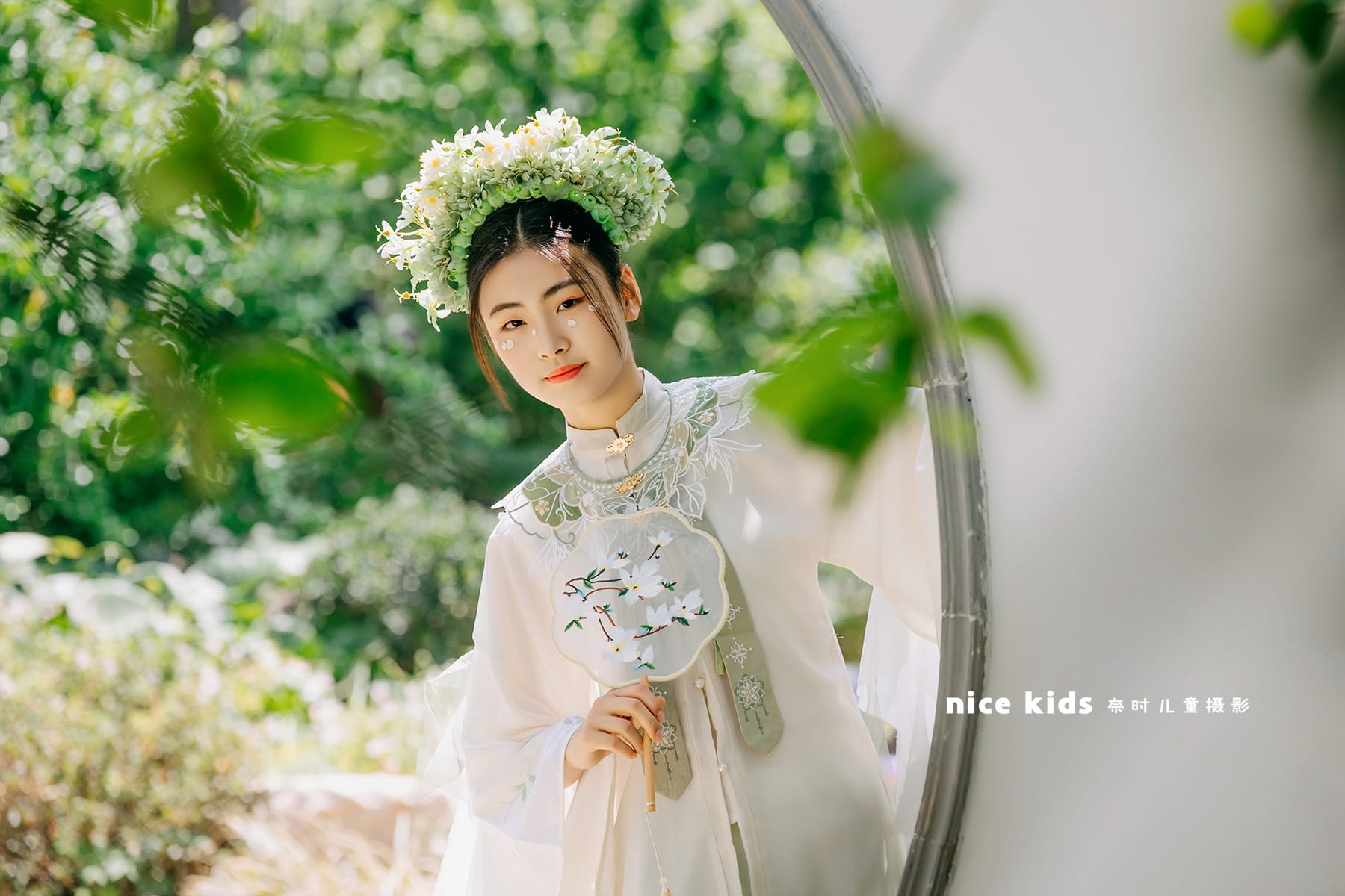 清新中式园林 苏州奈时儿童摄影