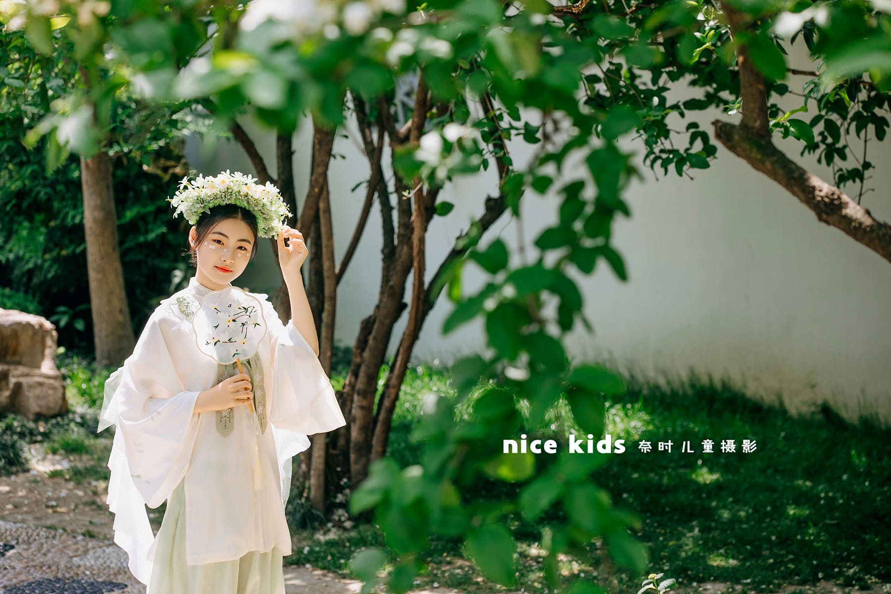 清新中式园林 苏州奈时儿童摄影