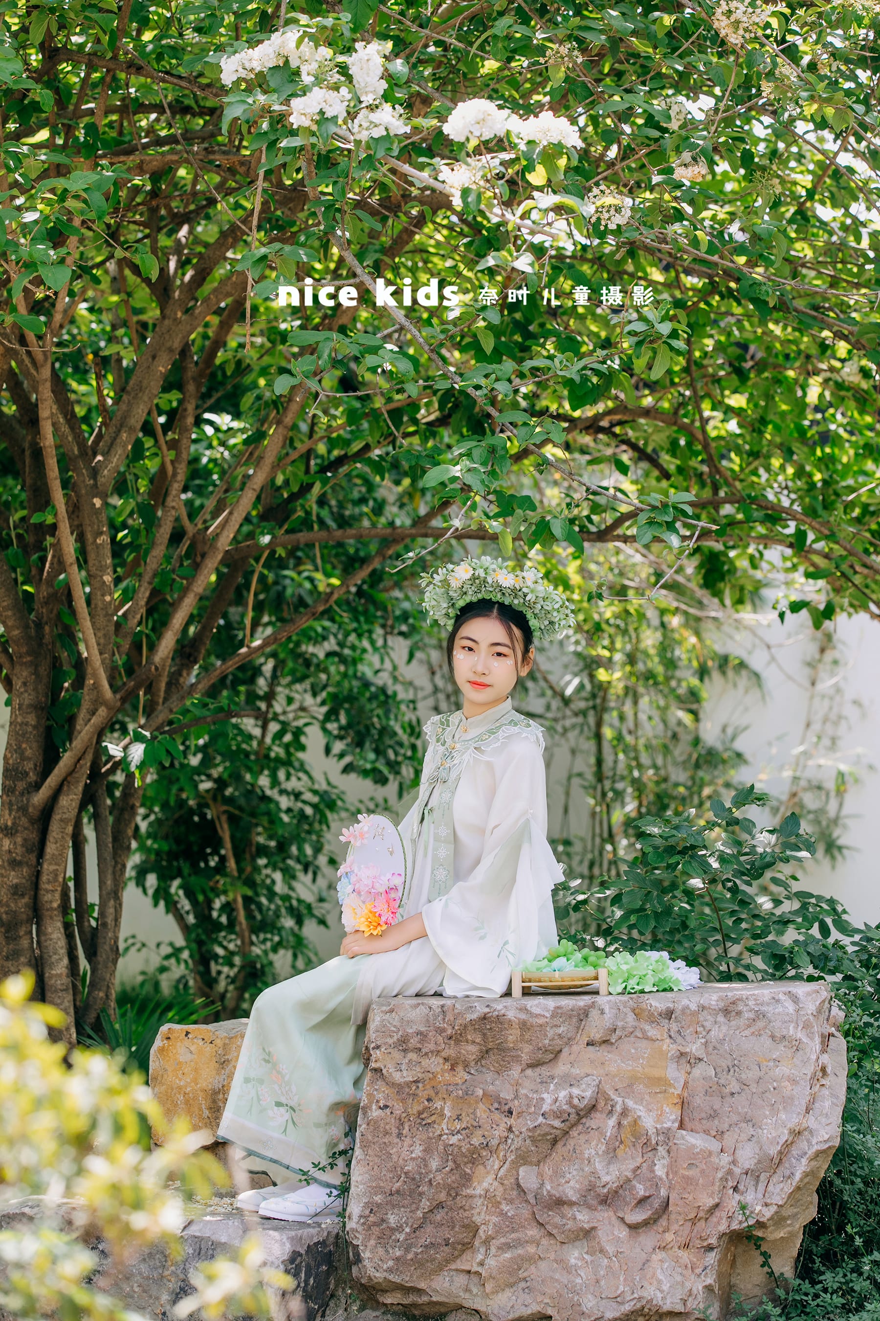 清新中式园林 苏州奈时儿童摄影