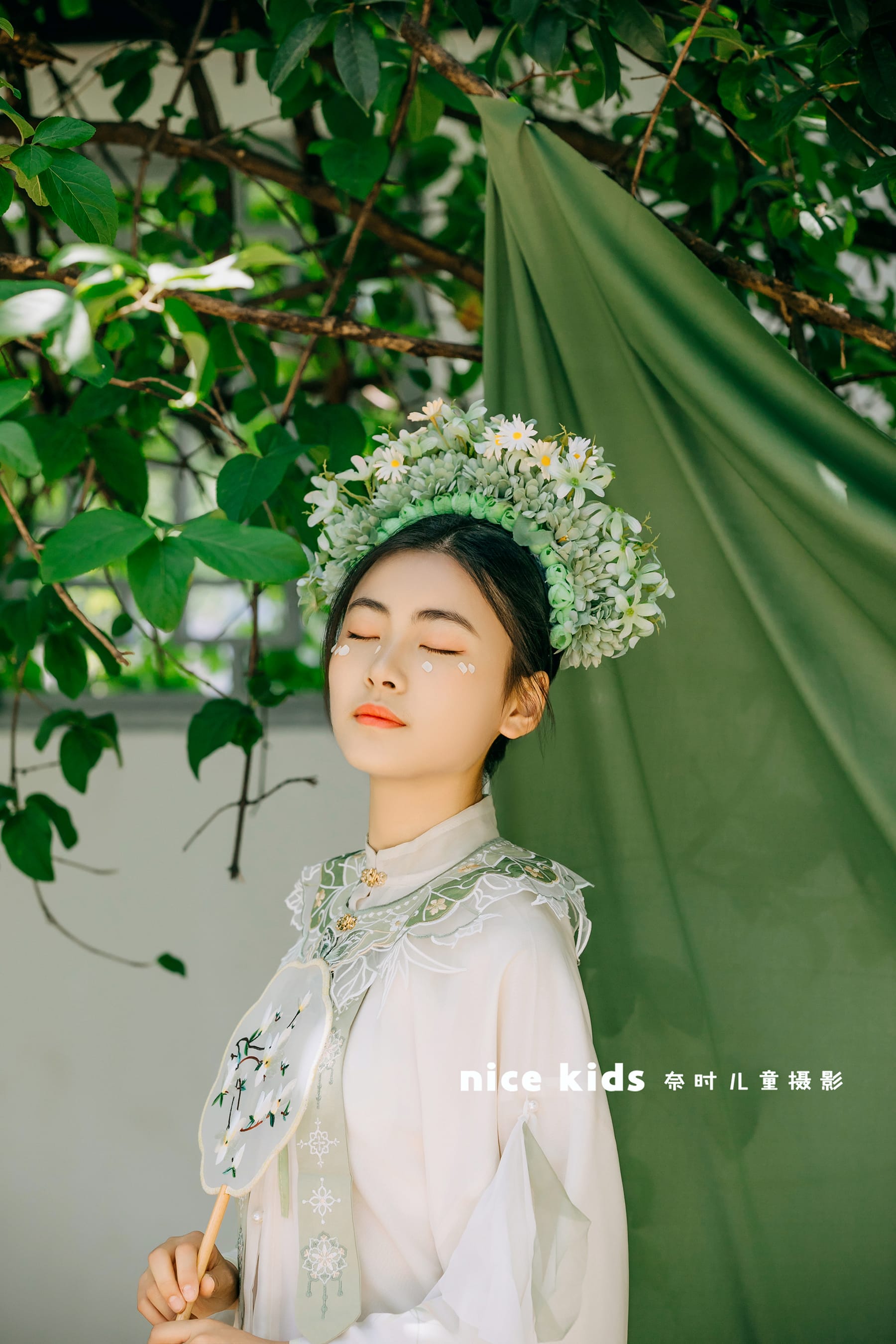 清新中式园林 苏州奈时儿童摄影