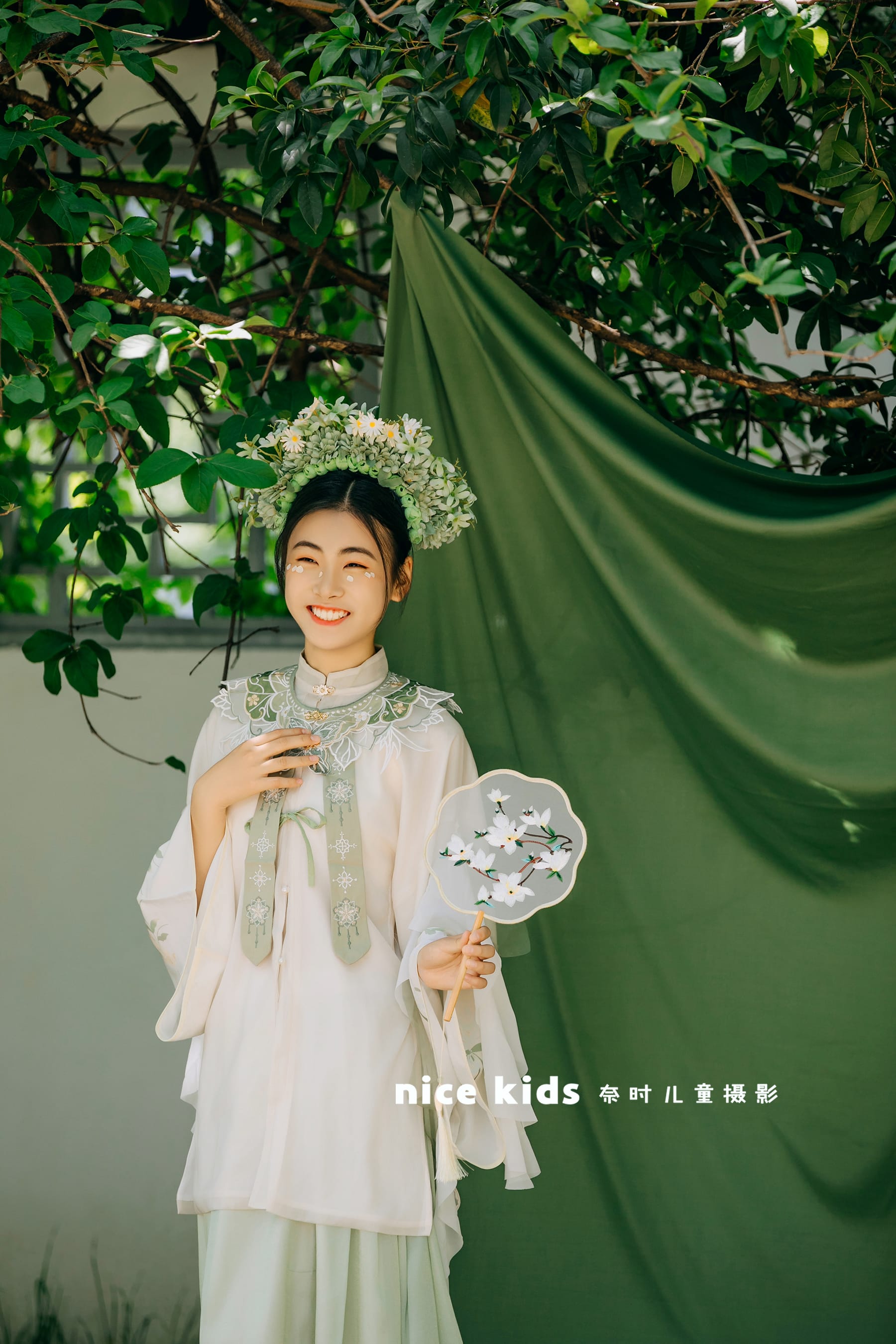 清新中式园林 苏州奈时儿童摄影