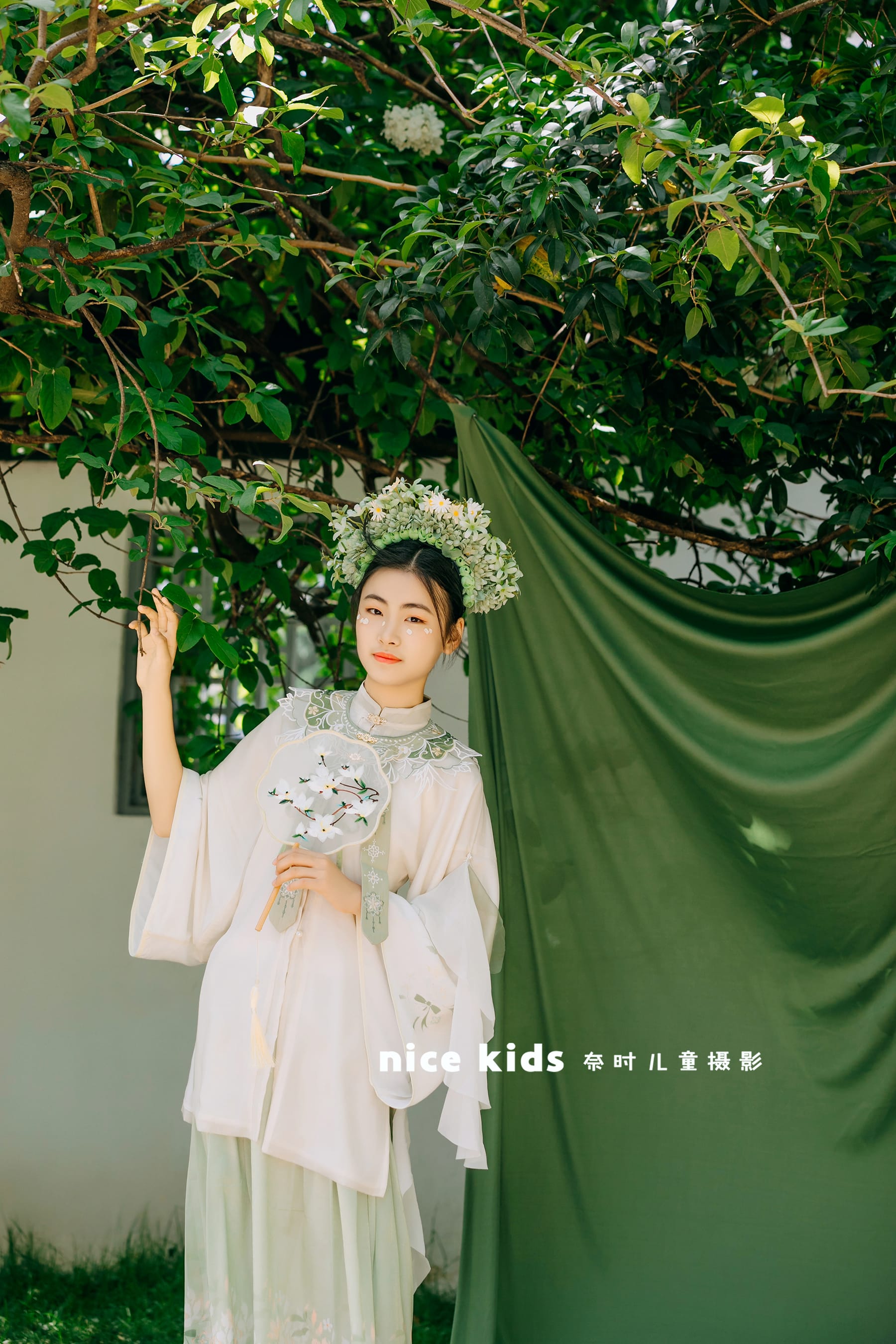 清新中式园林 苏州奈时儿童摄影