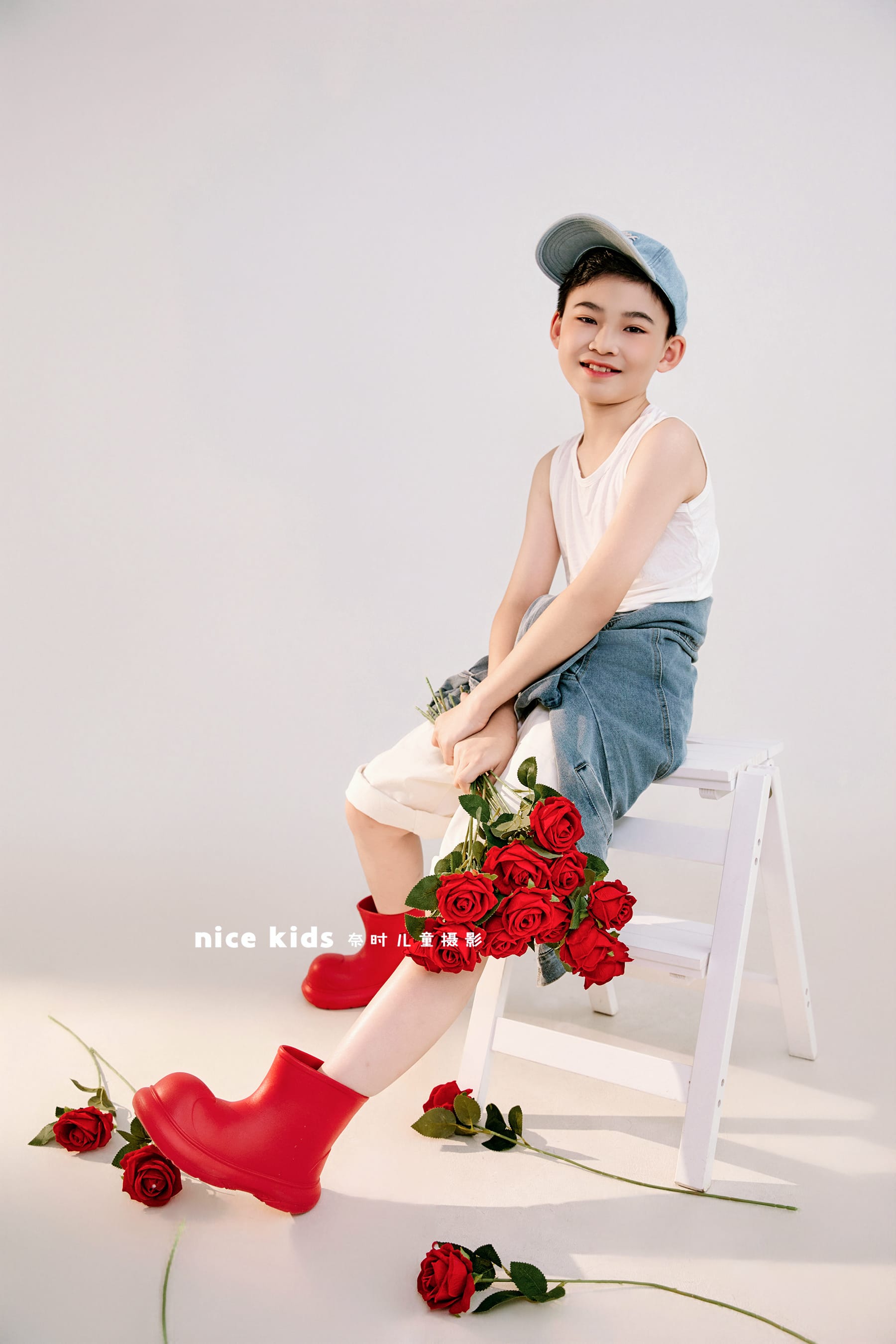 玫瑰花男孩 苏州奈时儿童摄影