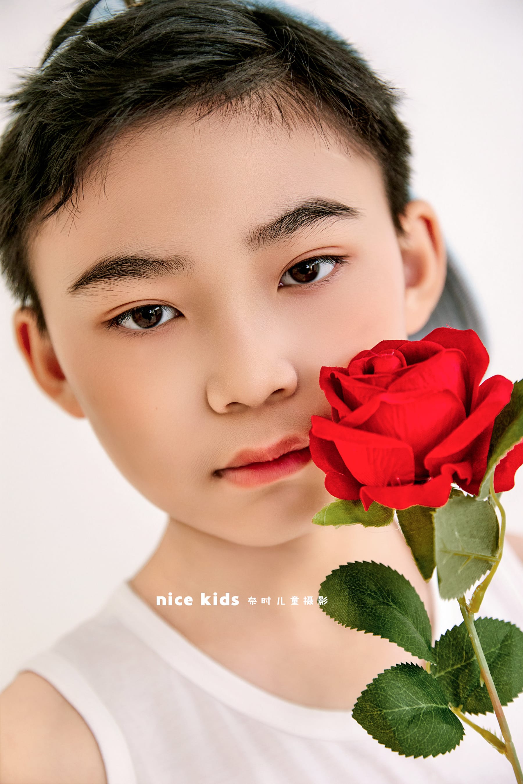 玫瑰花男孩 苏州奈时儿童摄影