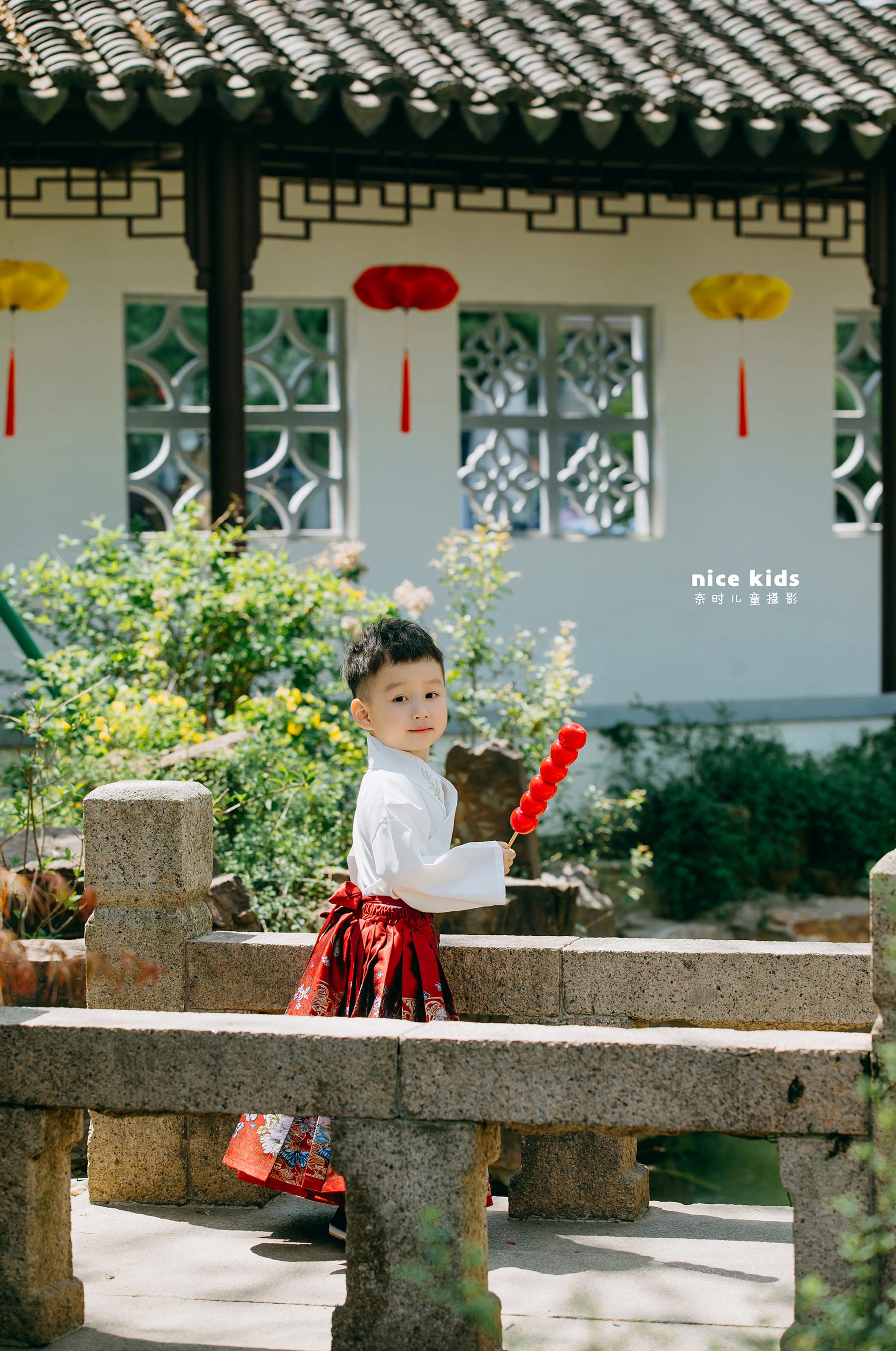 中小童园林外景风格 苏州NICE KIDS奈时儿童摄影