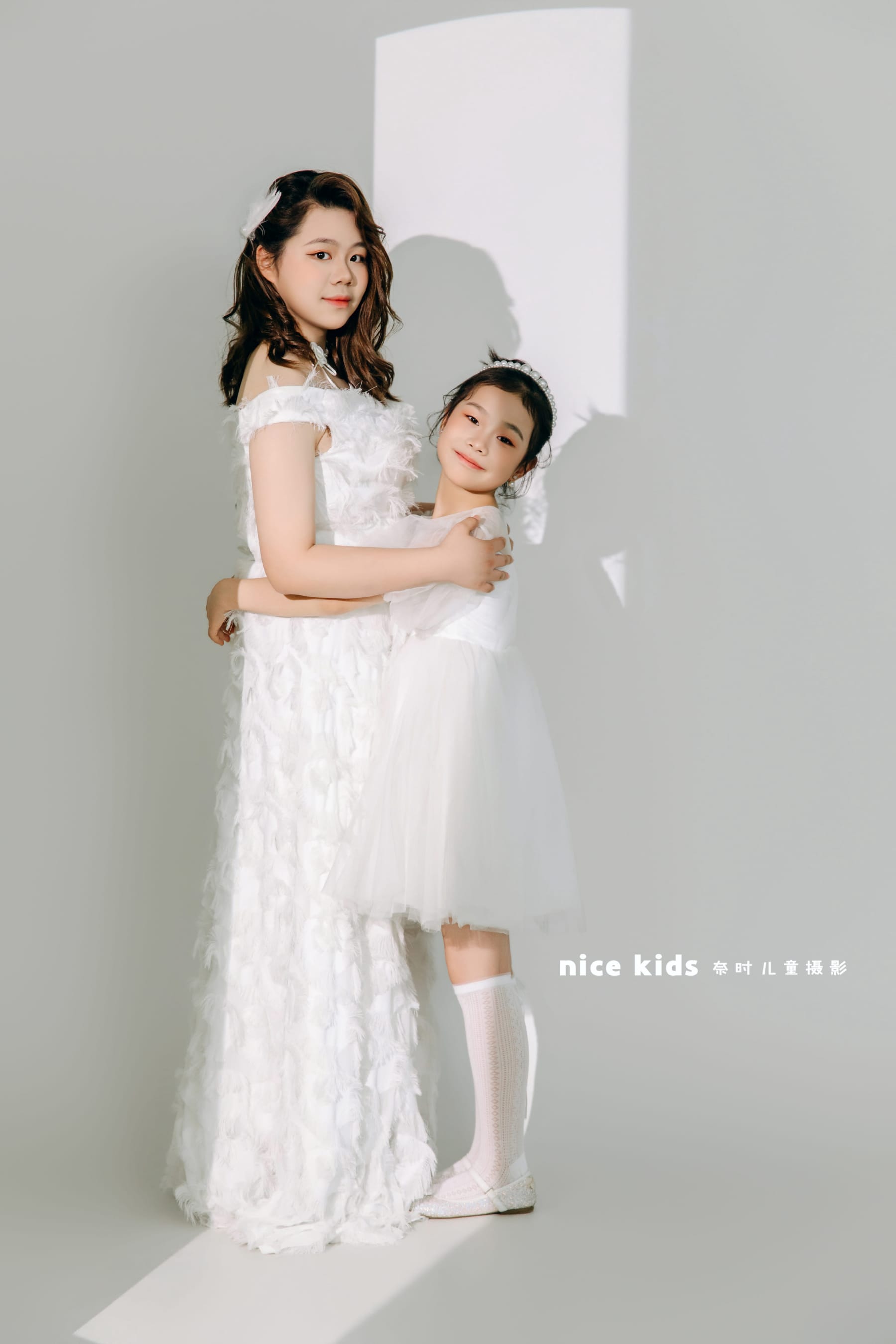 公主裙姐妹纯净系合影 苏州奈时儿童摄影
