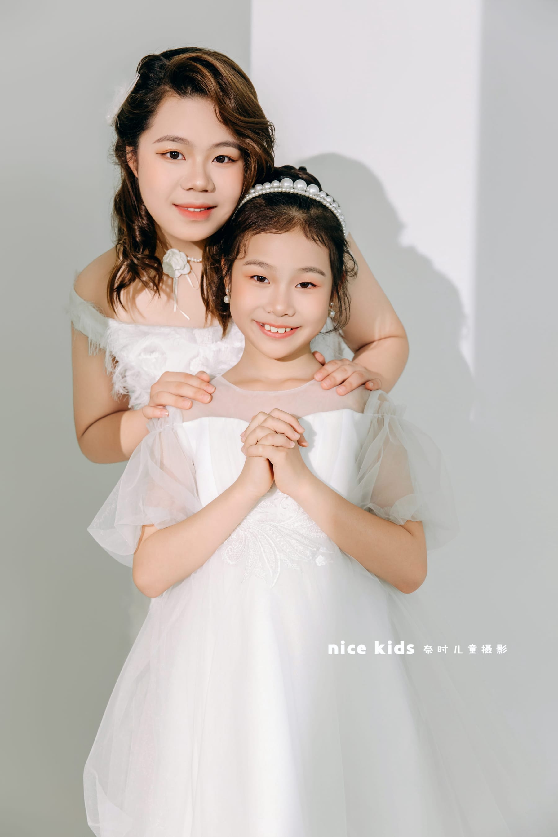 公主裙姐妹纯净系合影 苏州奈时儿童摄影