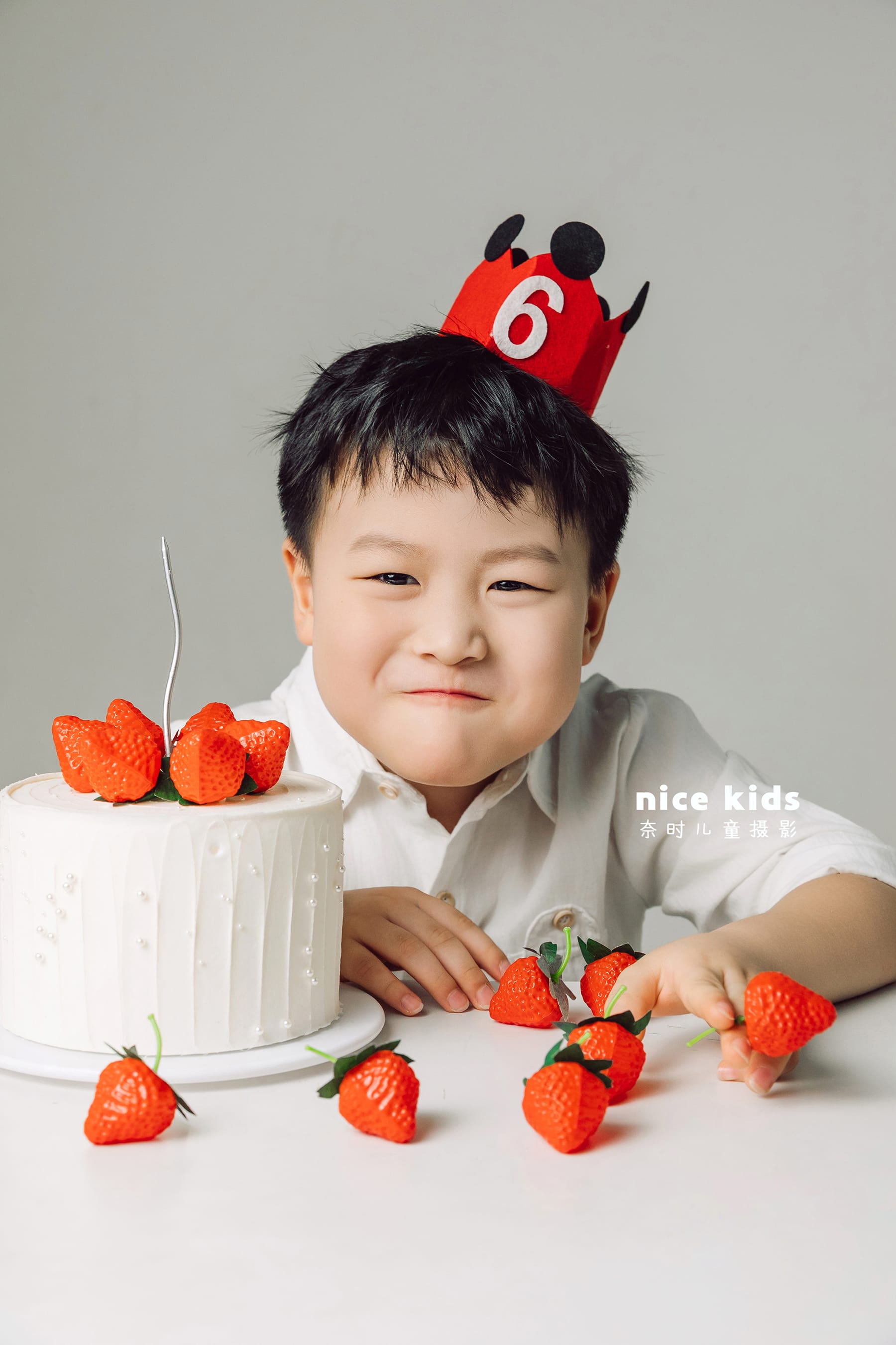 生日红帽子 苏州奈时儿童摄影