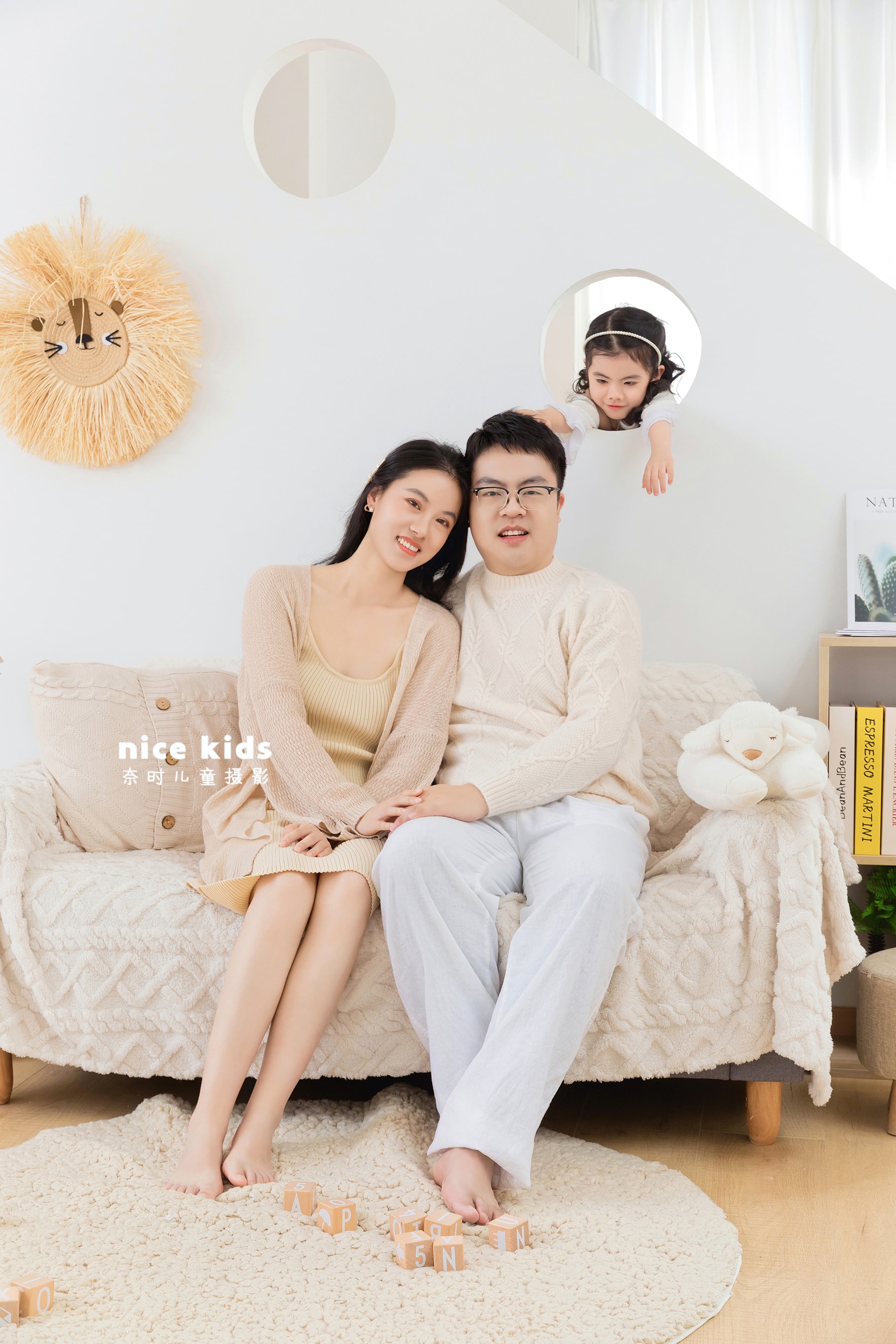 温馨居家全家福 苏州奈时儿童摄影