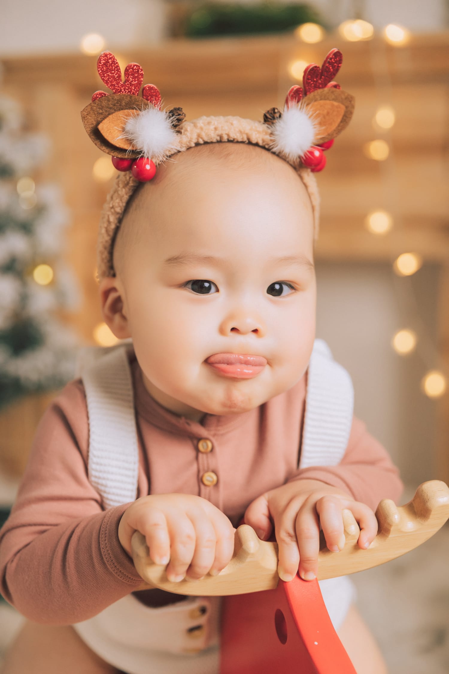 苏州NICEKIDS奈时儿童摄影周岁照圣诞壁炉主题