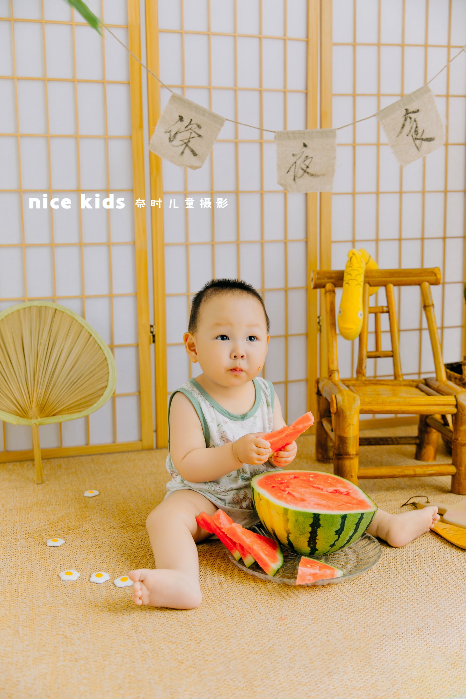 夏日-西瓜 苏州NICEKIDS奈时儿童摄影周岁照